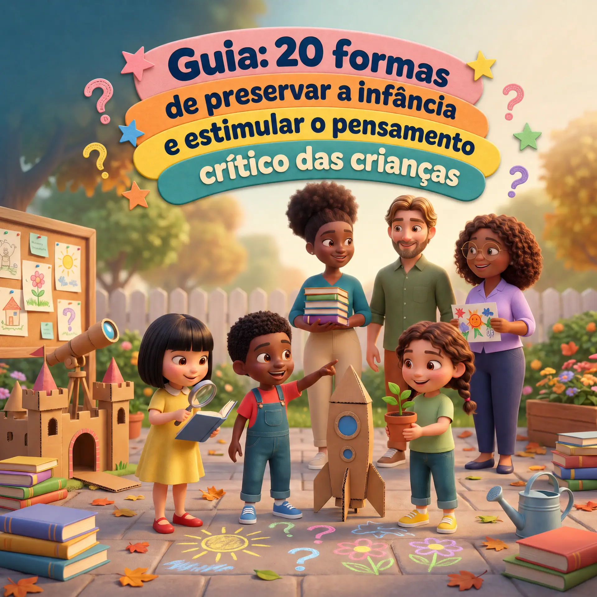 Crianças explorando o mundo com curiosidade e imaginação